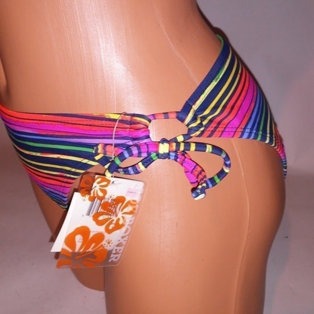 Striped Multicolor Bikini Bottom - Picture 3 of 4